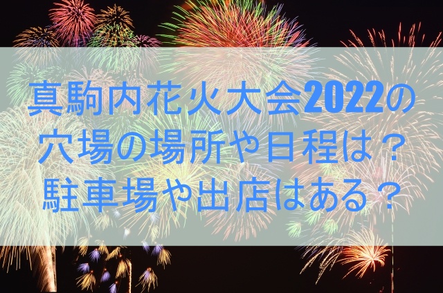 真駒内花火大会,2022,穴場,場所,日程