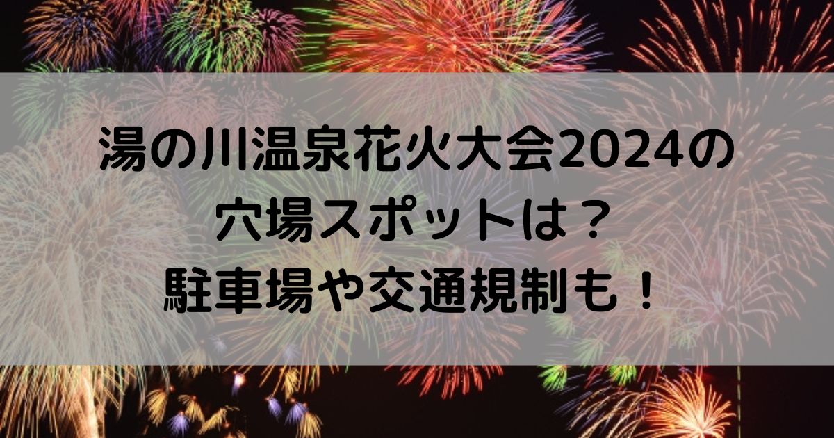 湯の川温泉花火大会2024の穴場スポットは？駐車場や交通規制も！